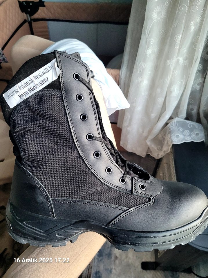 43 Numara Fermuarlı Siyah Erkek Hakiki Deri Bot - Görsel 2