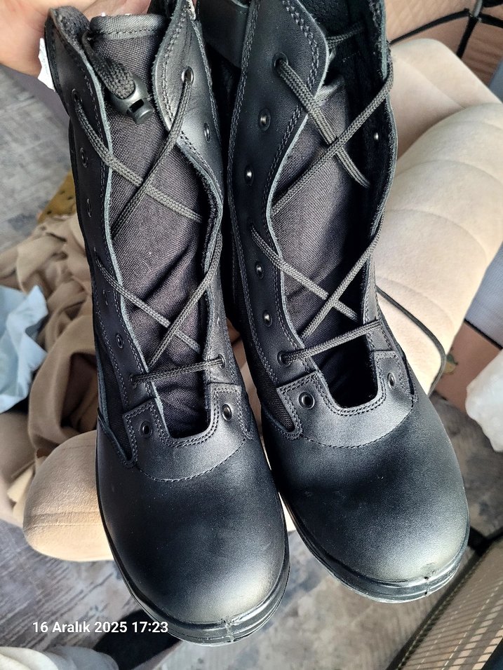 43 Numara Fermuarlı Siyah Erkek Hakiki Deri Bot - Görsel 4