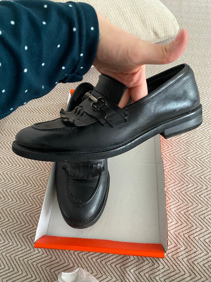 Siyah Deri Tokalı Erkek Loafer - Görsel 2