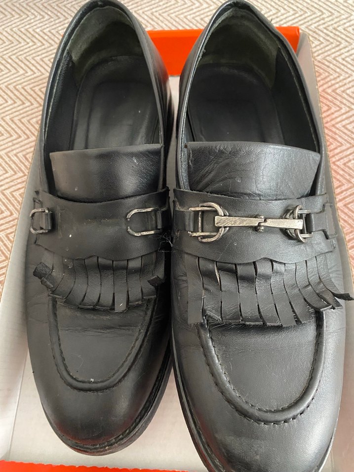 Siyah Deri Tokalı Erkek Loafer - Görsel 3