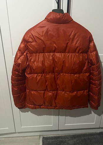 Düğmeli Turuncu Erkek Sokak Stili Mont - Görsel 2