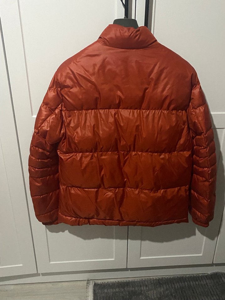 Düğmeli Turuncu Erkek Sokak Stili Mont - Görsel 2