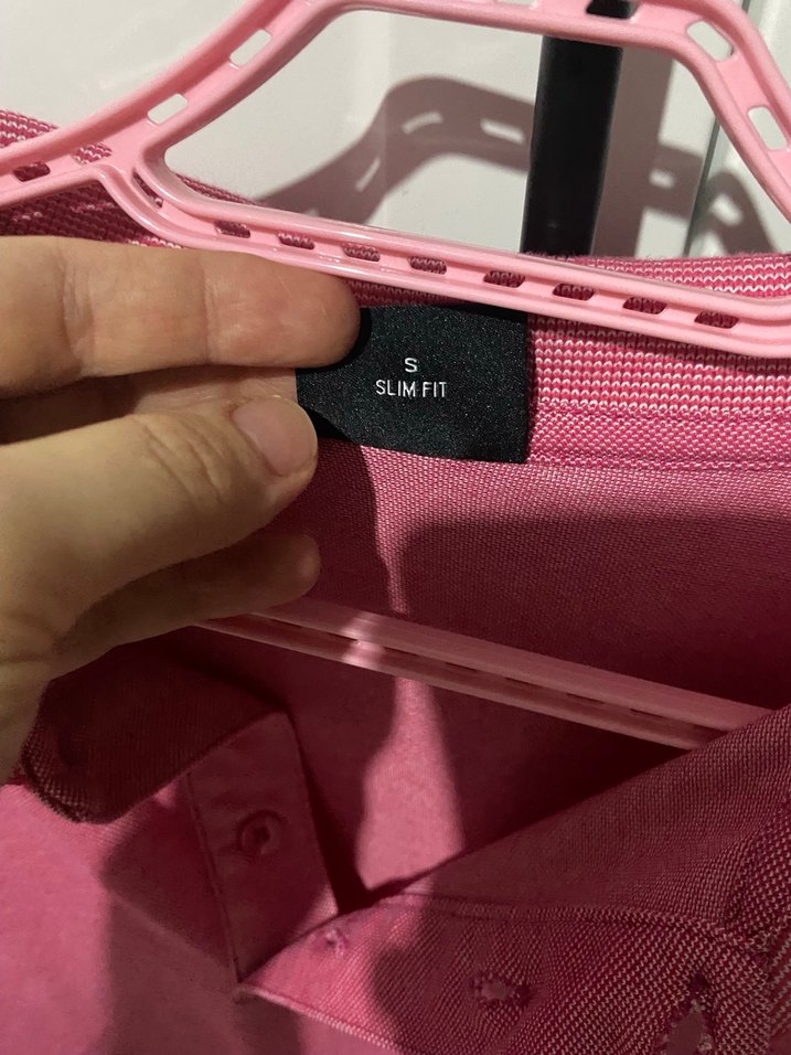 Pembe Polo Yaka Erkek Tişört - Görsel 3