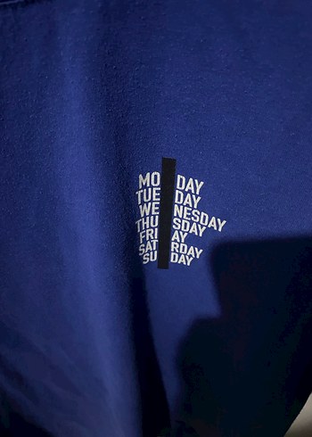 Erkek Mavi Baskılı Kısa Kollu Tişört - Görsel 3