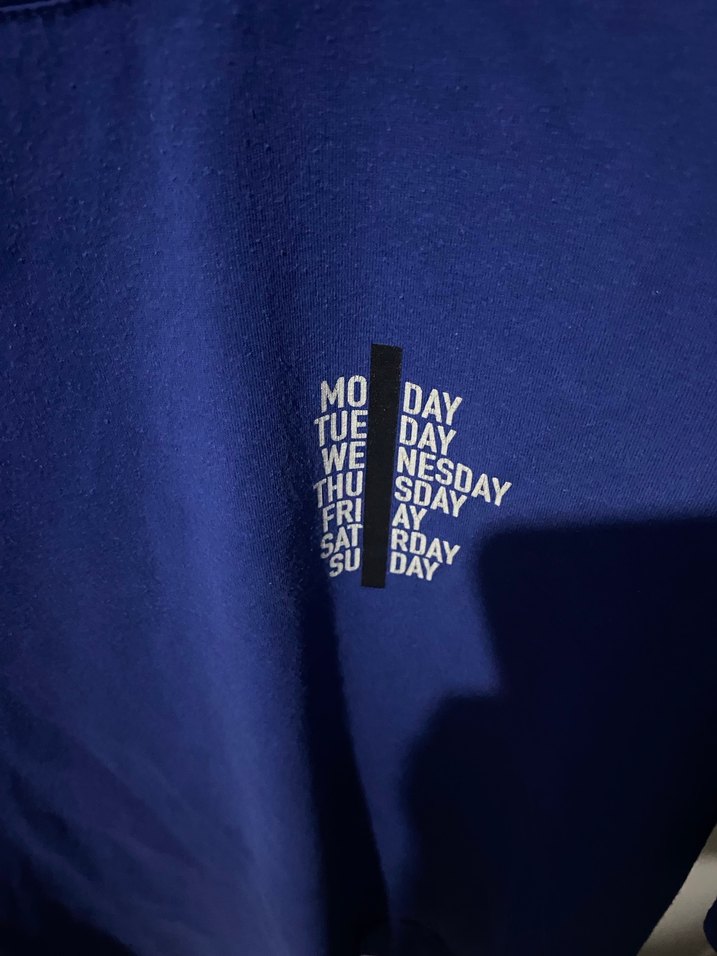 Erkek Mavi Baskılı Kısa Kollu Tişört - Görsel 3