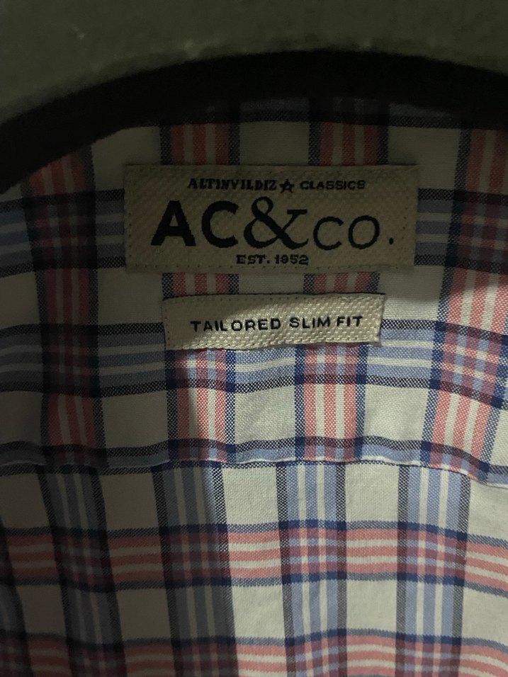 Düğmeli Erkek Pamuklu Gri Kareli Gömlek - Görsel 2