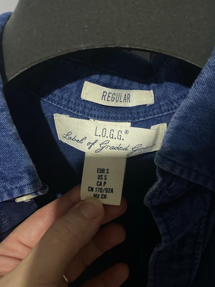 Erkek Lacivert Denim Düğmeli Gömlek - Görsel 3
