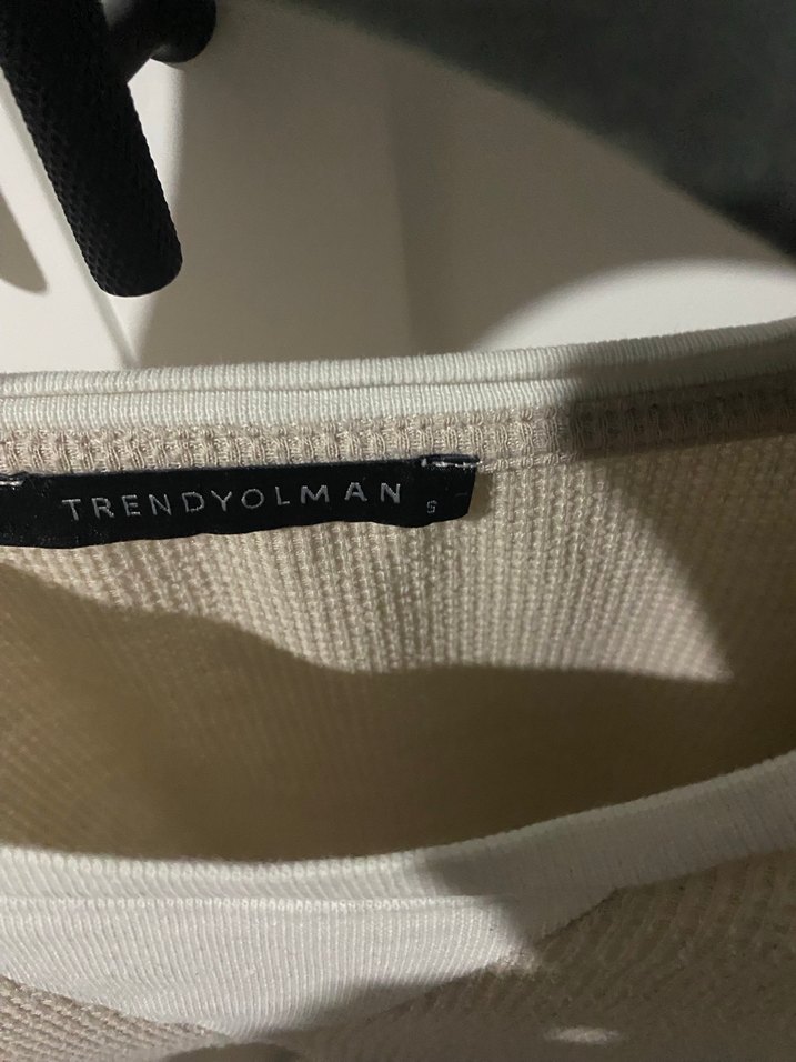 Bej Keten Oversize Erkek Tişört - Görsel 2