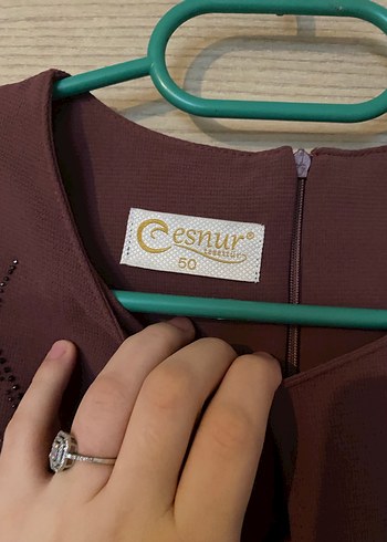 Kahverengi Uzun Drapeli Kadın Elbise - Görsel 5