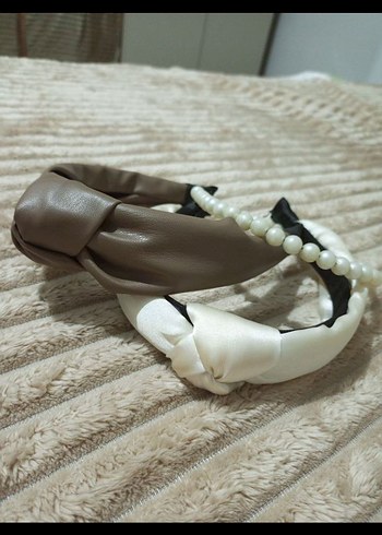 Boncuklu Bej ve Gri Bohem Taçları - Görsel 2