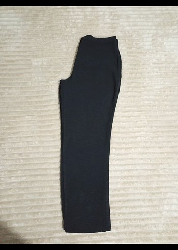 Düğmeli Siyah Kadın Kumaş Pantolon - Görsel 2