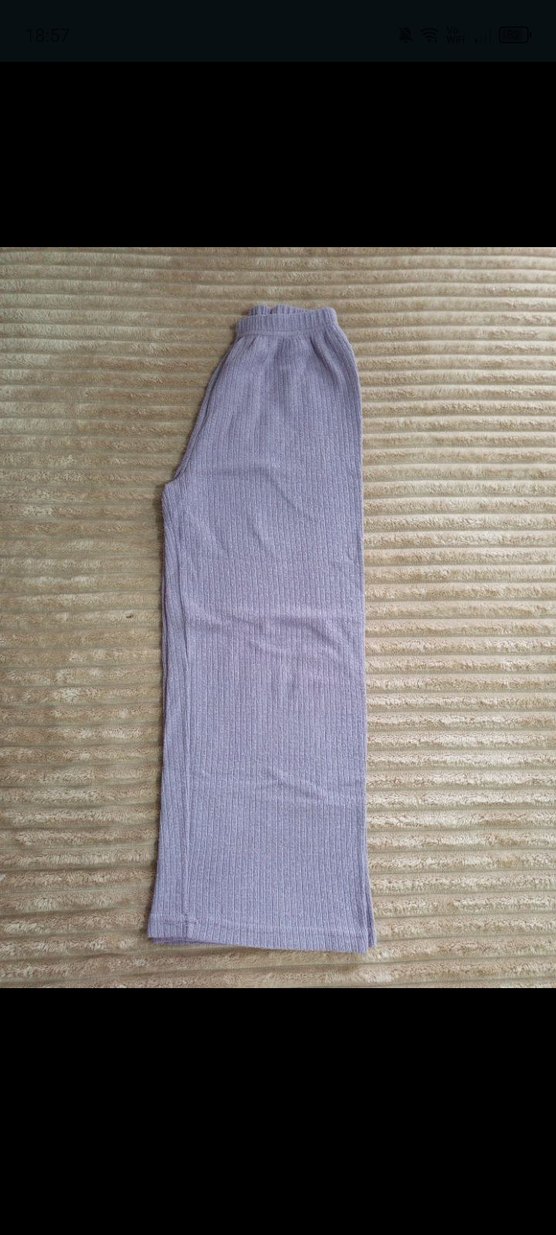 Mor Triko Kadın Rahat Kesim Pantolon - Görsel 2