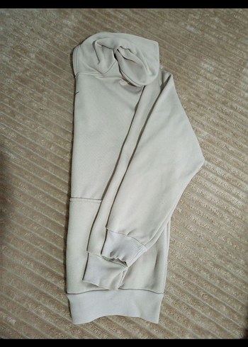 Bej Sweatshirt Kapüşonlu Oversize - Görsel 2