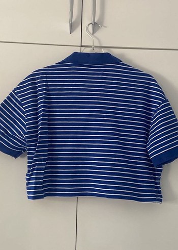 Mavi Çizgili Polo Tişört - Görsel 4