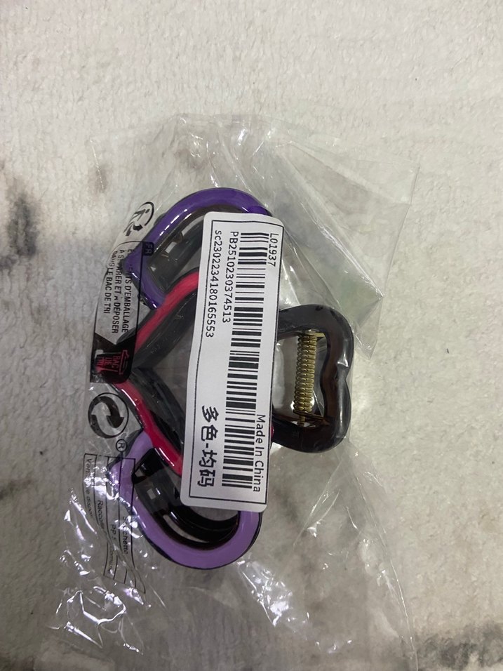 Renkli Kalp Tokalı Plastik Saç Tokası - Görsel 2