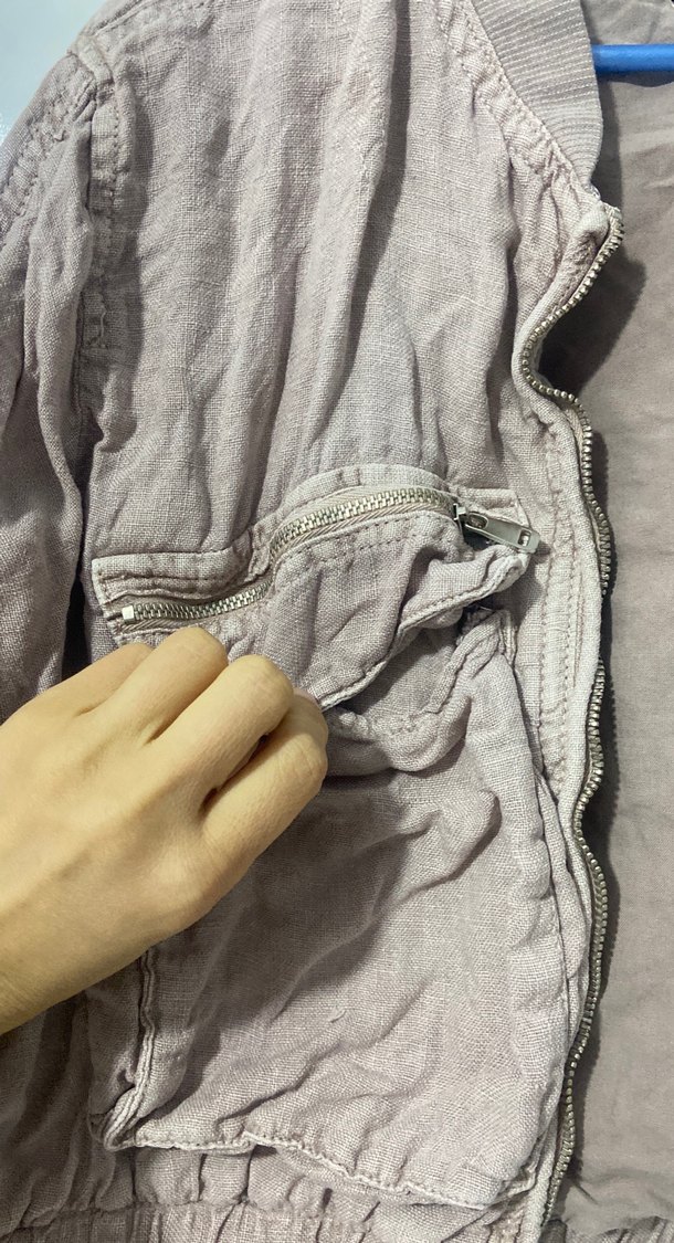 Düğmeli Keten Mini Kadın Ceket - Görsel 5