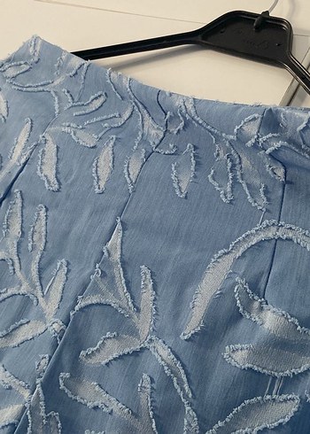 Düğmeli Batik Desenli Uzun Kot Etek - Görsel 6