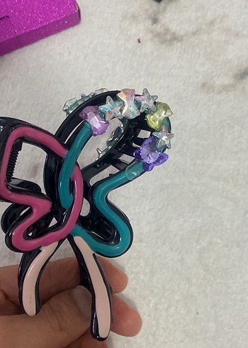 Renkli Avant-Garde Tokalı Kadın Saç Tokası - Görsel 3