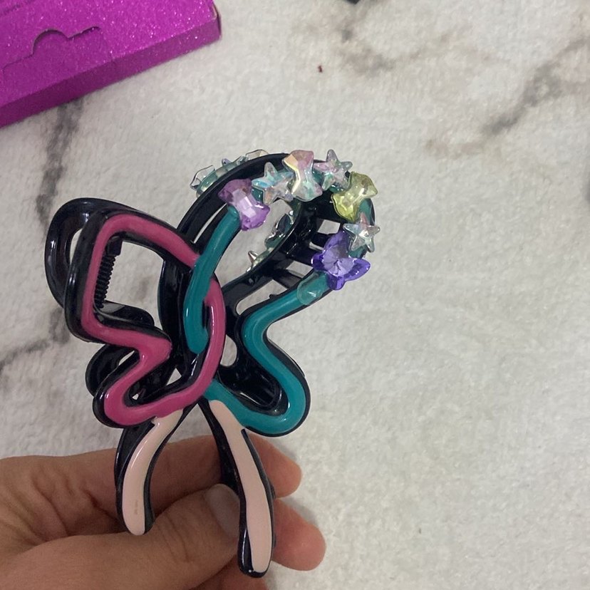 Renkli Avant-Garde Tokalı Kadın Saç Tokası - Görsel 3