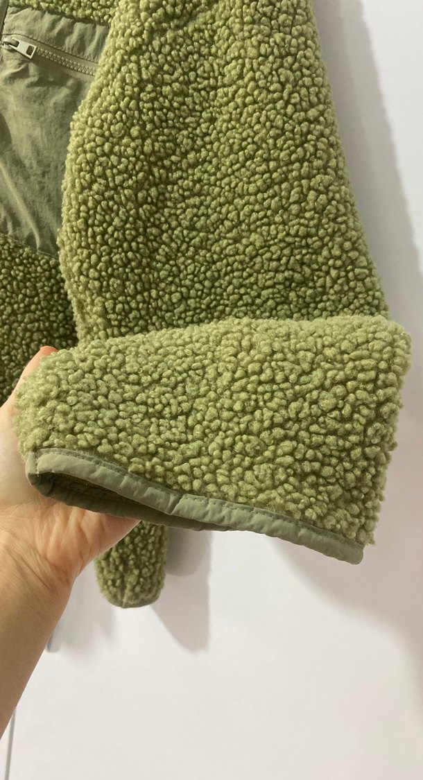 Yeşil Fermuarlı Kadın Polar Ceket - Görsel 4