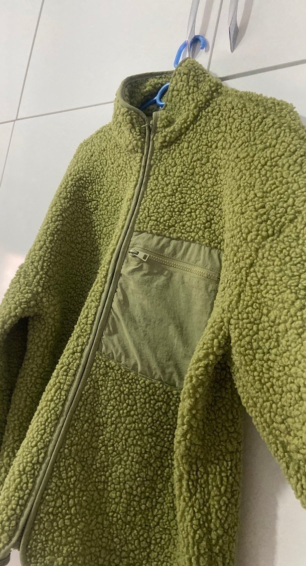 Yeşil Fermuarlı Kadın Polar Ceket - Görsel 3
