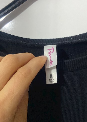 Siyah Mini Oversize Sweatshirt - Görsel 2