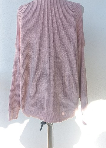 NAKIŞLI PEMBE BOHEM KADIN KAZAK - Görsel 4