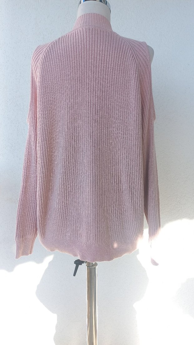 NAKIŞLI PEMBE BOHEM KADIN KAZAK - Görsel 4