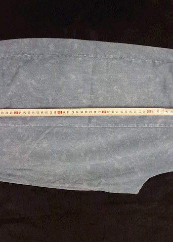 İNCE KOT GRİ MAVİ MİDİ LOOSE FİT KADIN PANTOLON - Görsel 3