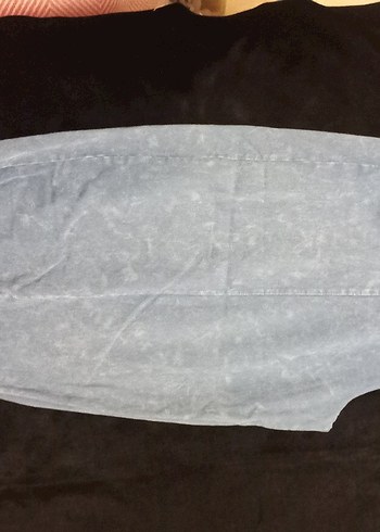 İNCE KOT GRİ MAVİ MİDİ LOOSE FİT KADIN PANTOLON - Görsel 8