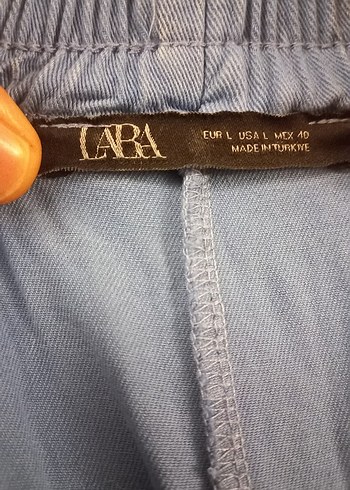 İNCE KOT GRİ MAVİ MİDİ LOOSE FİT KADIN PANTOLON - Görsel 4