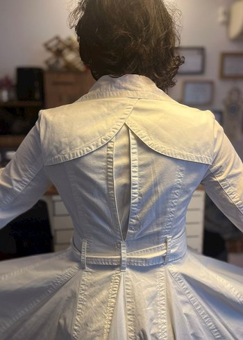 TRENCKOT BEYAZ DAR KALIP - Görsel 11