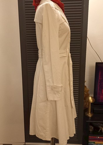 TRENCKOT BEYAZ DAR KALIP - Görsel 5
