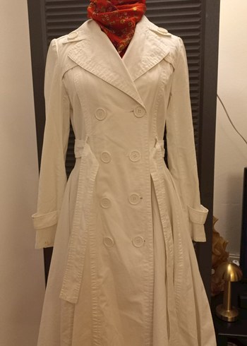 TRENCKOT BEYAZ DAR KALIP - Görsel 4