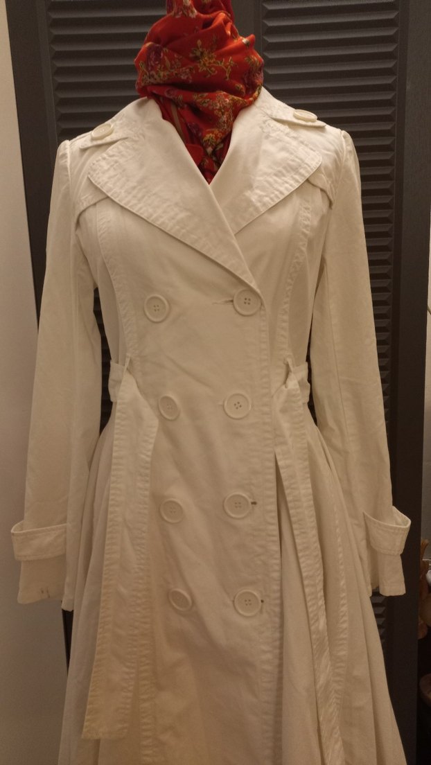 TRENCKOT BEYAZ DAR KALIP - Görsel 3