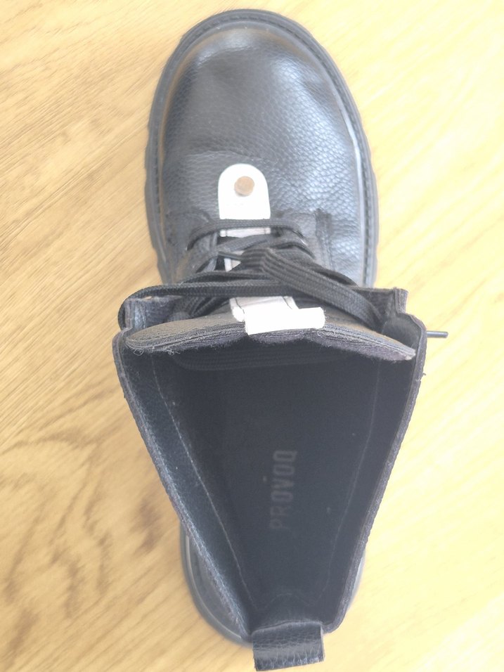 SIYAH BEYAZ YÜKSEK DOLGU TOPUKLU KADIN BOT - Görsel 4