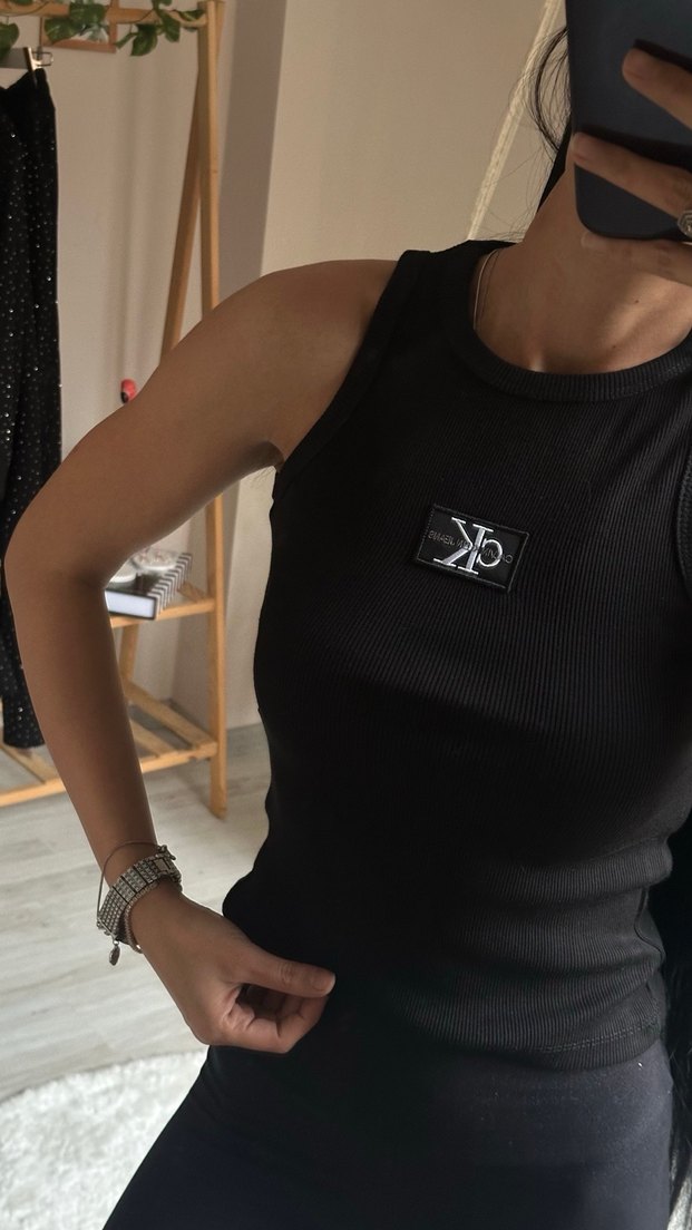 Siyah  Kadın Calvin Clean Basic Atlet - Görsel 2