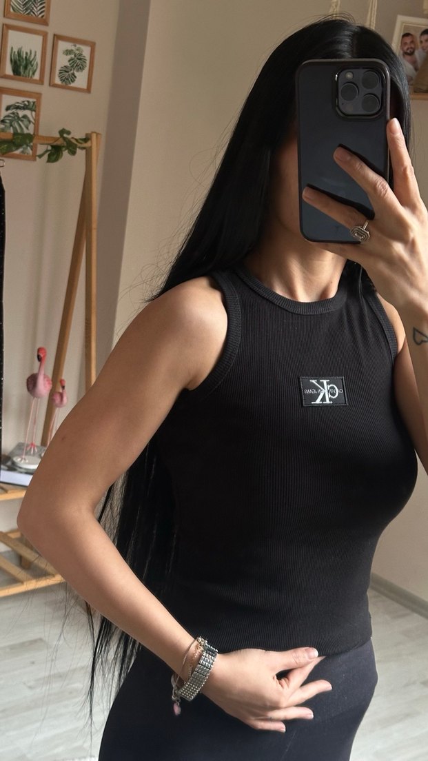 Siyah  Kadın Calvin Clean Basic Atlet - Görsel 3