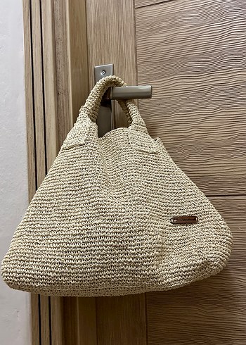 Bej Örgü Kadın Çanta - Görsel 2