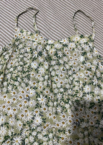 Çiçek Desenli Uzun Askılı Bohem Elbise - Görsel 3