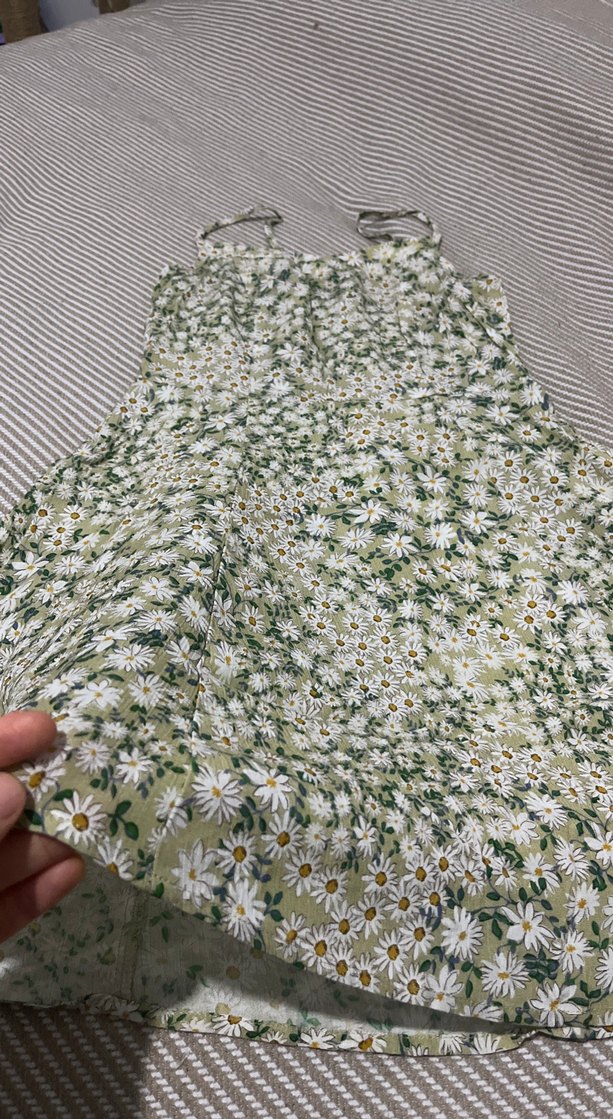 Çiçek Desenli Uzun Askılı Bohem Elbise - Görsel 2