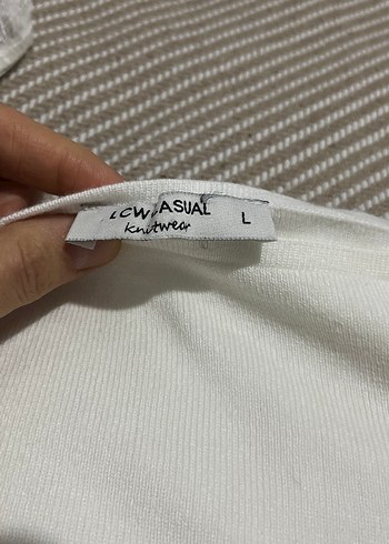 Beyaz Drapeli Straplez Uzun Kollu Bluz - Görsel 4