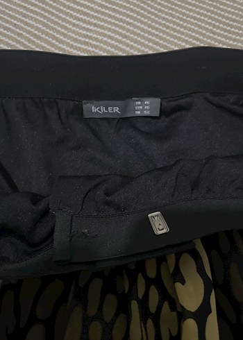 Kadın Altın Renkli Yılan Desenli Midi Etek - Görsel 5