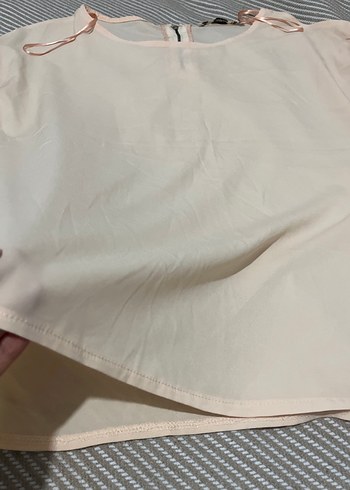 Yavru ağzı V Yakalı Kısa Kollu Kadın Bluz - Görsel 2