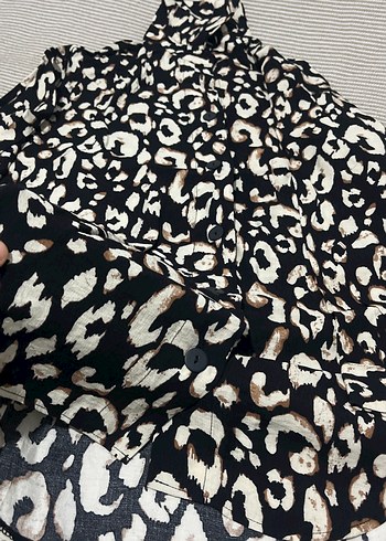 Leopar bayan gömlek - Görsel 3