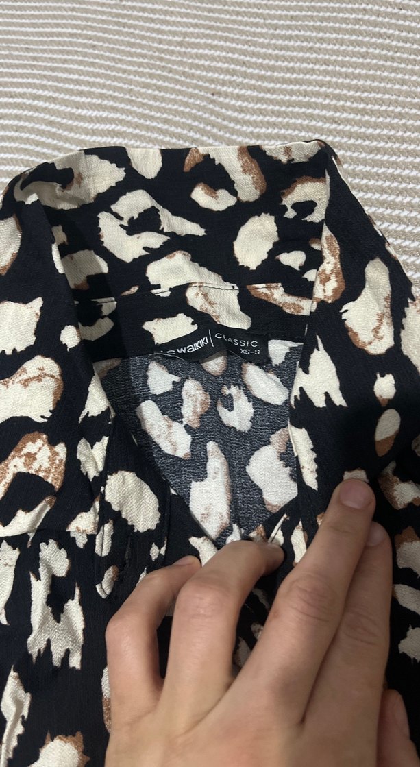 Leopar bayan gömlek - Görsel 4