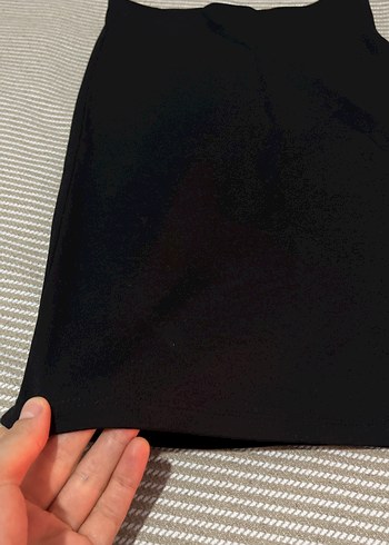 Siyah Midi Kadın Mini Etek - Görsel 2