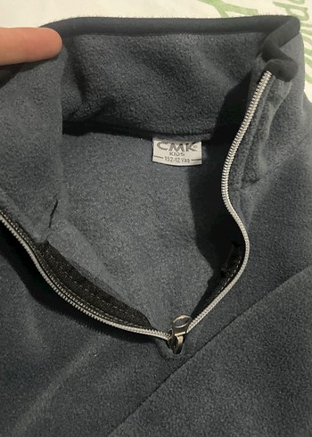 Gri Yarım Fermuarlı Erkek Polar Sweatshirt - Görsel 5