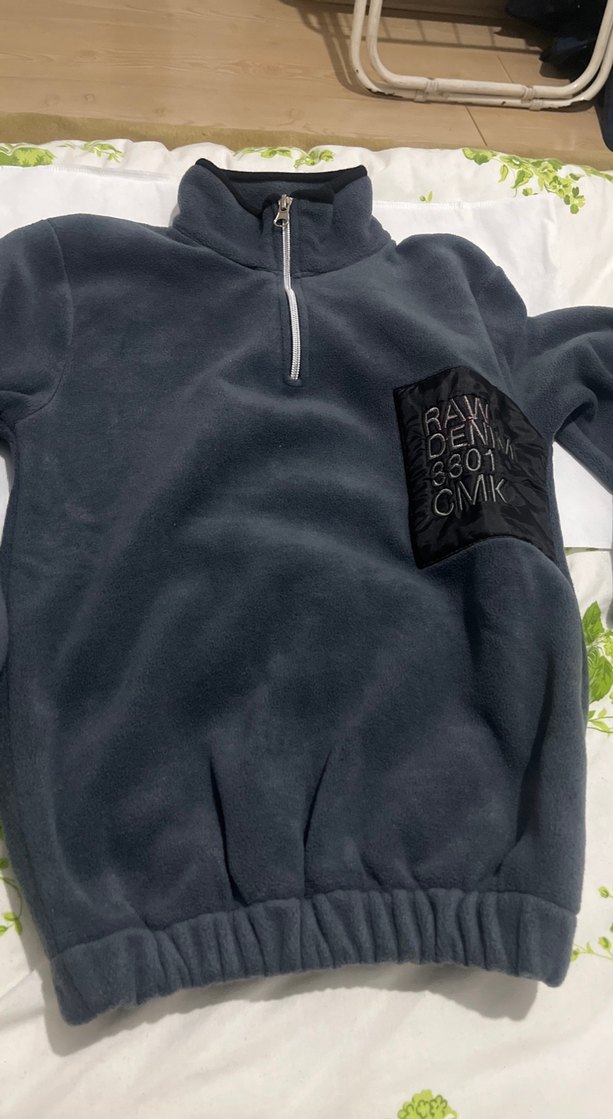 Gri Yarım Fermuarlı Erkek Polar Sweatshirt - Görsel 3