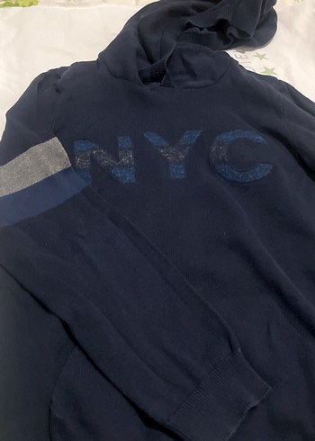 Erkek Çocuk Lacivert Kapüşonlu Sweatshirt - Görsel 2